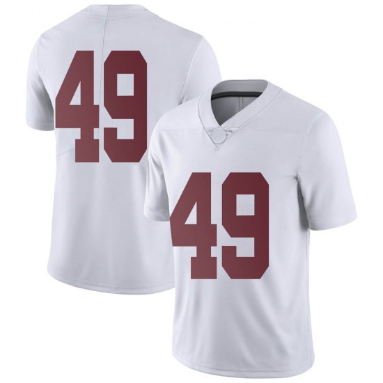 Alabama Crimson Tide Men's Julian Lowenstein #49 No Name White NCAA Nike Authentic Stitched College Football Jersey YS16E00UH
